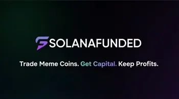 Logo of SolanaFunded with the text "Trade Hero Zero, An Crypto Hero Profile" on a dark background.